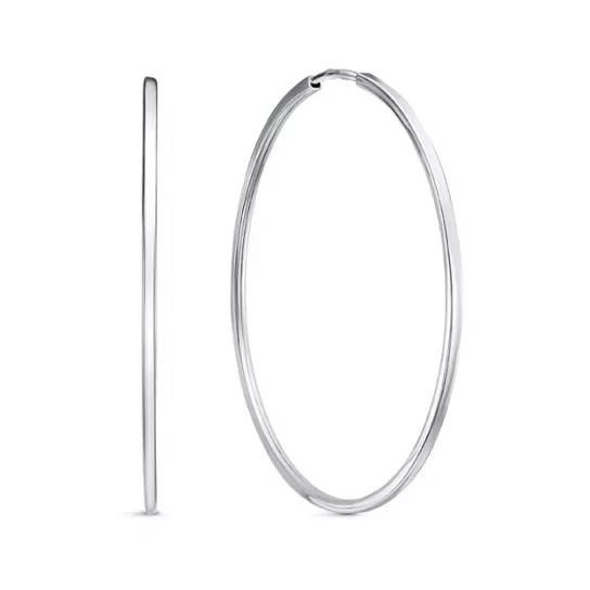 Серьги-конго из серебра