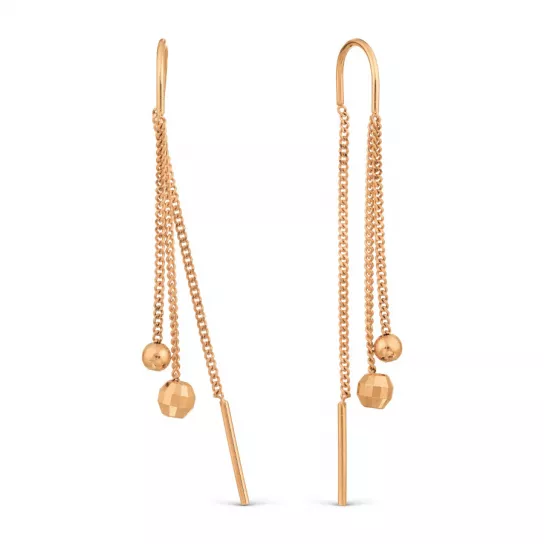 Серьги-продевки из золота