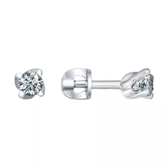 Пусеты из серебра