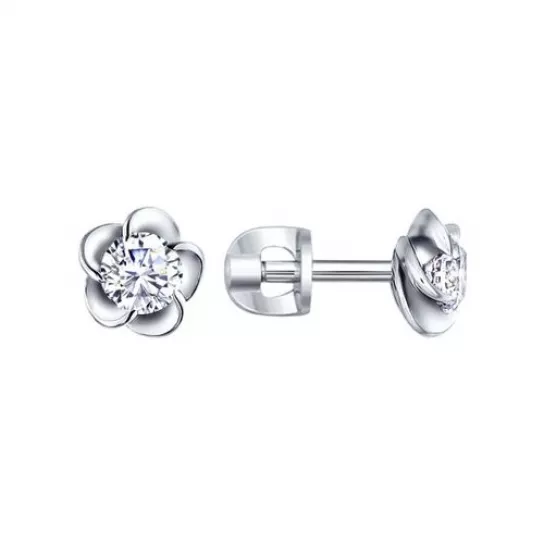 Пусеты из серебра