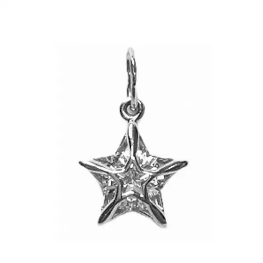 Подвеска с фианитом из серебра