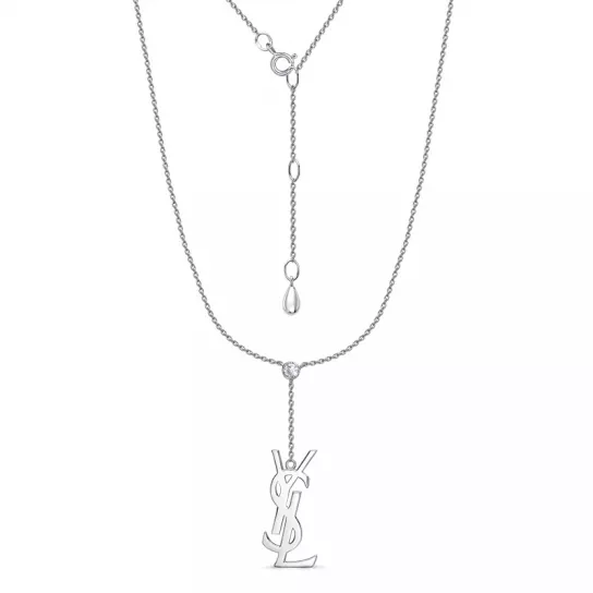 Колье с фианитом из серебра