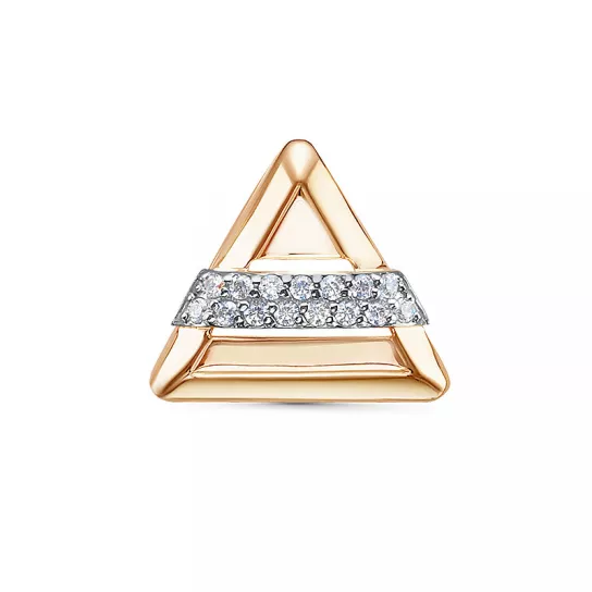 Подвеска с фианитом из золота