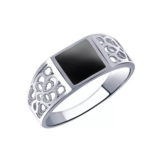 Кольцо-печатка из серебра