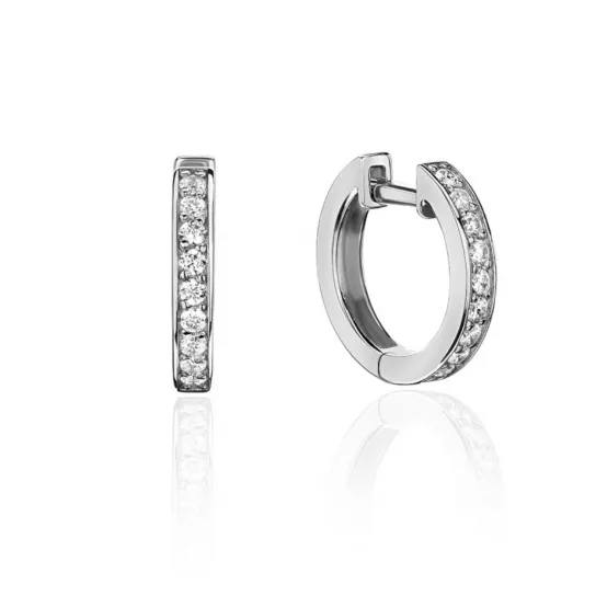 Серьги с фианитом из золота