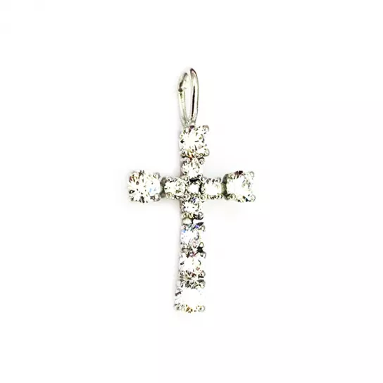 Подвеска с фианитом из серебра