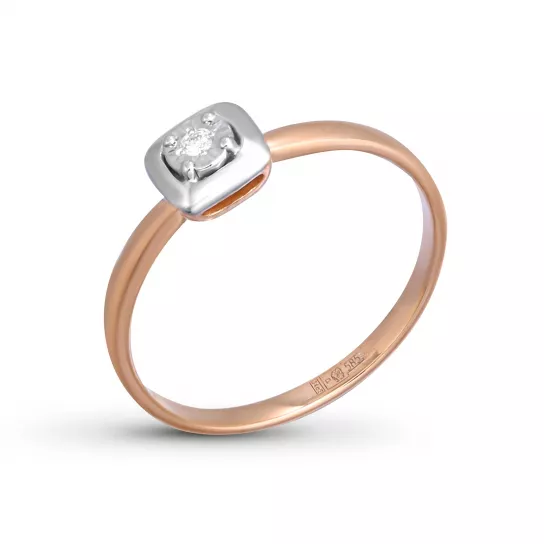 Кольцо с бриллиантами из золота