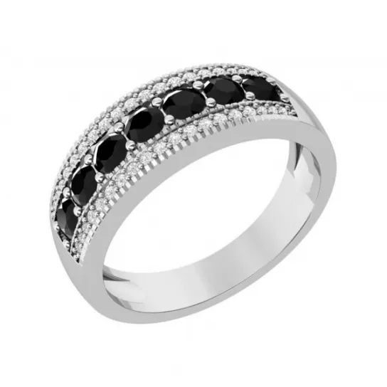 Кольцо с фианитом из серебра