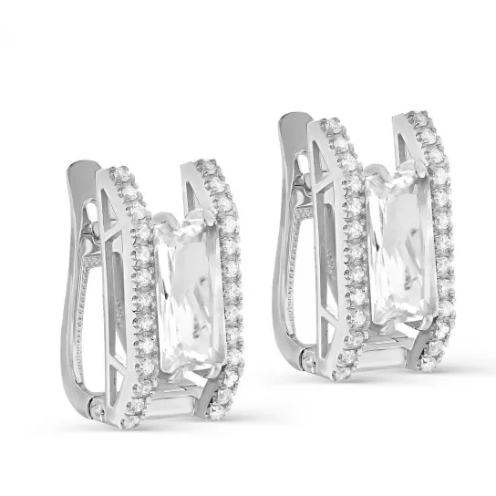 Серьги с бриллиантами из золота