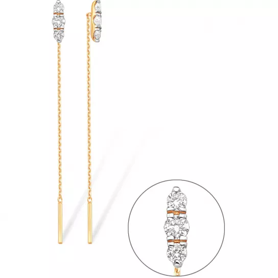 Серьги-продевки из золота