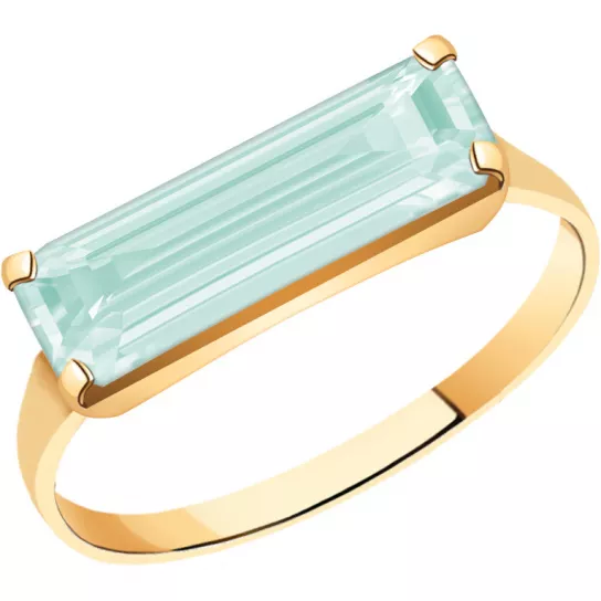 Кольцо с кварцем из золота