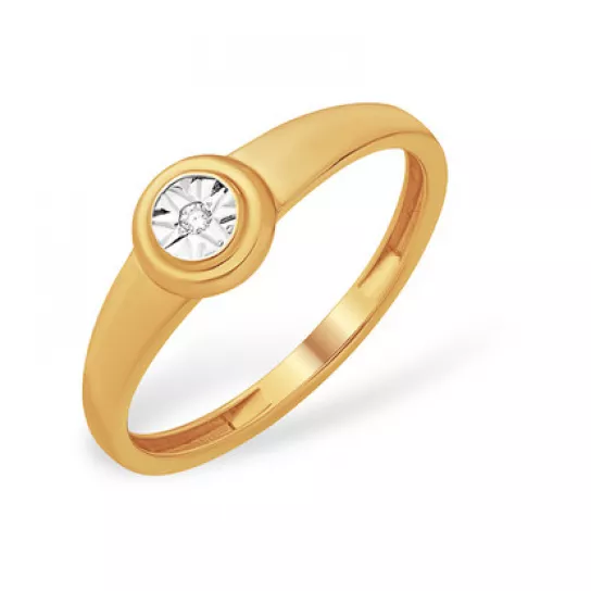 Кольцо с бриллиантами из золота