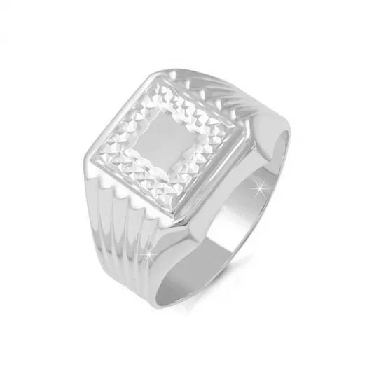 Кольцо-печатка из серебра