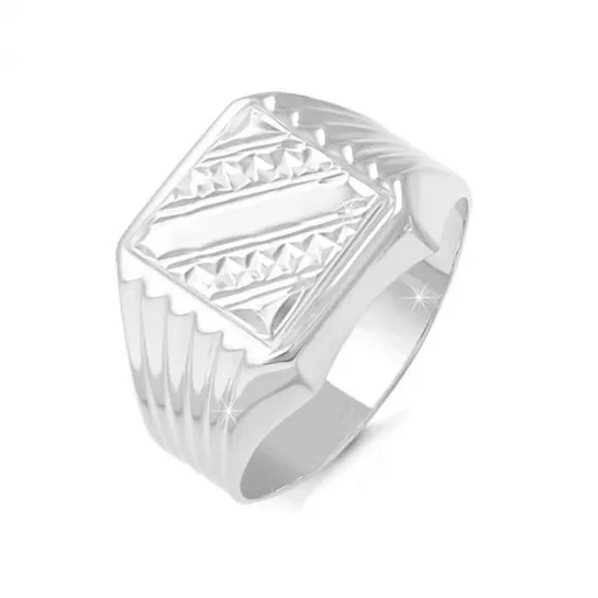 Кольцо-печатка из серебра