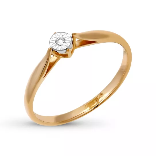 Кольцо с бриллиантами из золота