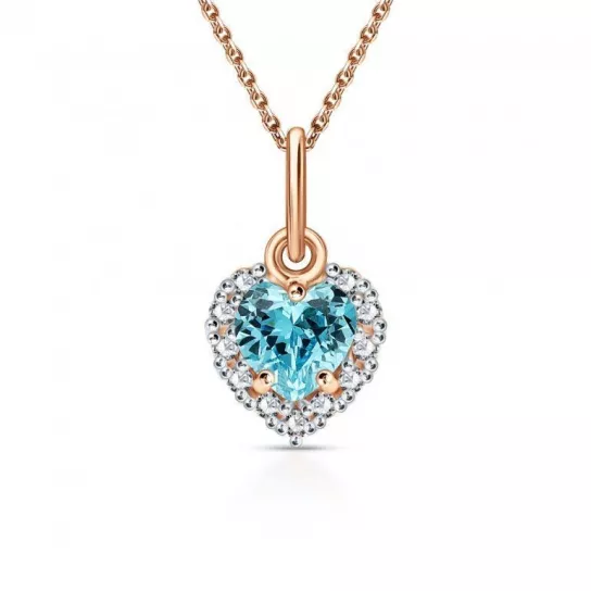 Подвеска с фианитом из золота