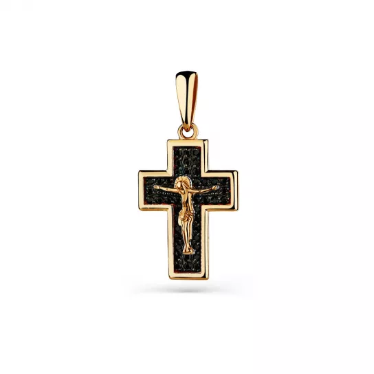 Крест с фианитом из золота