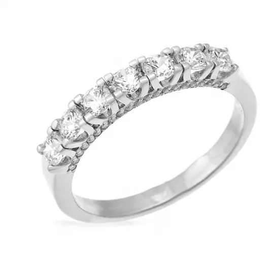 Кольцо с фианитом из серебра