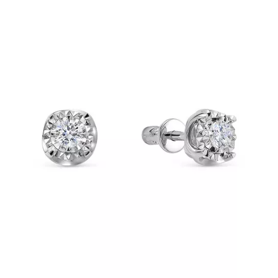 Пусеты с бриллиантами из золота